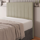 Cabeceira Cama Box Casal Kharla 140cm Veludo Bege - Desk Desi