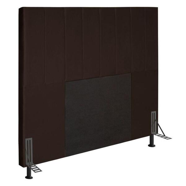 Cabeceira Cama Box Casal King 193cm D10 Jade Suede Marrom - M