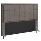 Cabeceira Cama Box Casal King 193cm D10 Ônix Suede Bege - Mpo