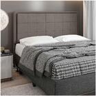 Cabeceira Cama Box Casal King 193cm D10 Ônix Suede Bege - Mpo