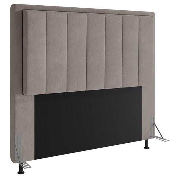 Cabeceira Cama Box Casal King 193cm D10 Opala Suede Bege - Mp