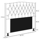 Cabeceira Cama Box Casal King 193cm D10 Petra Suede Cinza - M
