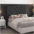 Cabeceira Cama Box Casal King 193cm D10 Petra Suede Cinza - M