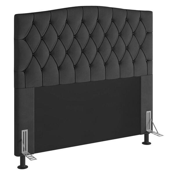 Cabeceira Cama Box Casal King 193cm D10 Petra Suede Cinza - M