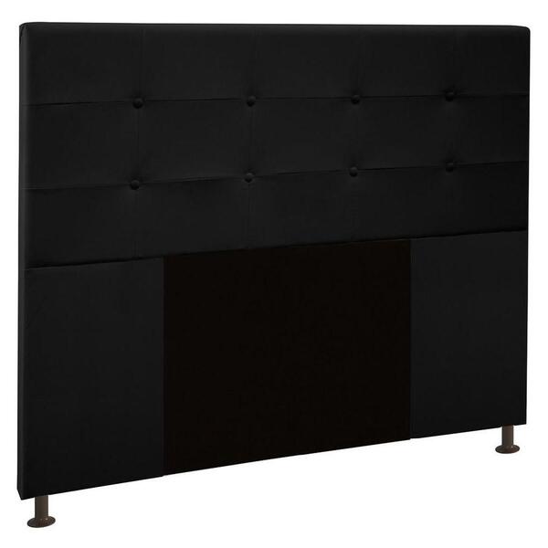Cabeceira Cama Box Casal King 193cm D10 Safira Corano Preto -