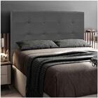 Cabeceira Cama Box Casal King 193cm D10 Safira Suede Cinza -