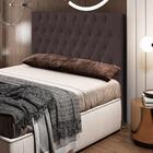 Cabeceira Cama Box Casal King 193cm Diamante Corano Marrom