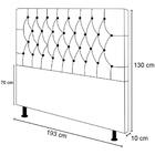 Cabeceira Cama Box Casal King 193cm Diamante D10 Suede Cinza
