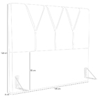 Cabeceira Cama Box Casal King 195 Cm Aurora W01 Facto Cinza -