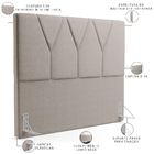 Cabeceira Cama Box Casal King 195 Cm Aurora W01 Linho Bege -