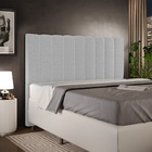 Cabeceira Cama Box Casal King 195 Cm Dália W01 Bouclê Cinza -