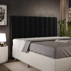Cabeceira Cama Box Casal King 195 Cm Dália W01 Bouclê Preto -