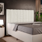 Cabeceira Cama Box Casal King 195 Cm Dália W01 Linho Champagn