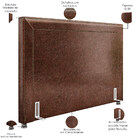 Cabeceira Cama Box Casal King 195 Cm P05 Berlim Corino Marrom