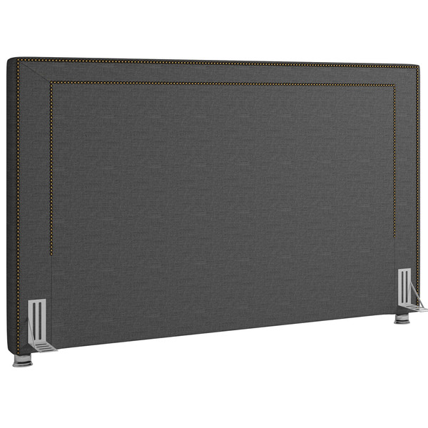 Cabeceira Cama Box Casal King 195 Cm P05 Berlim Linho Cinza E