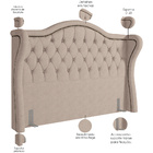 Cabeceira Cama Box Casal King 195 Cm P05 Lisboa Linho Bege Es