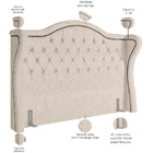 Cabeceira Cama Box Casal King 195 Cm P05 Lisboa Linho Cru - L