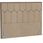 Cabeceira Cama Box Casal King 195 Cm P05 Londres Veludo Bege