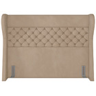 Cabeceira Cama Box Casal King 195 Cm P05 Madrid Veludo Bege -