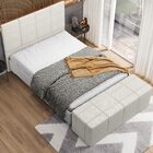Cabeceira Cama Box Casal King 195 Cm Roma W01 Linho Champagne