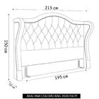 Cabeceira Cama Box Casal King 195cm Antibes Z37 Linho Bege Cr