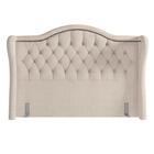 Cabeceira Cama Box Casal King 195cm Antibes Z37 Linho Bege Cr