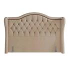 Cabeceira Cama Box Casal King 195cm Antibes Z37 Veludo Bege -