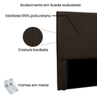 Cabeceira Cama Box Casal King 195cm Anya Suede - Loja Sheep -