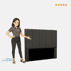 Cabeceira Cama Box Casal King 195cm Anya Veludo - Loja Sheep