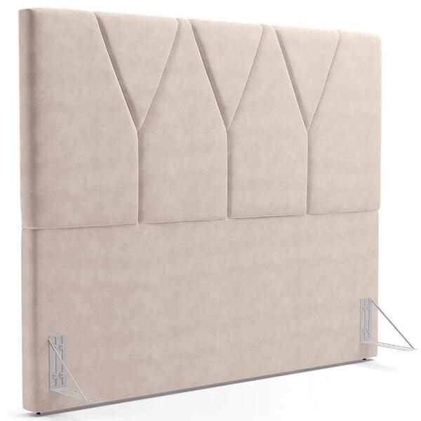 Cabeceira Cama Box Casal King 195cm Aura Suede W01 Bege - Mpo