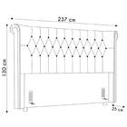 Cabeceira Cama Box Casal King 195cm Dust Z37 Linho Cinza Clar