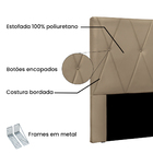 Cabeceira Cama Box Casal King 195cm Elisa Suede - Loja Sheep