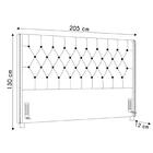 Cabeceira Cama Box Casal King 195cm Florenza Z37 Linho Creme