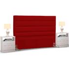 Cabeceira Cama Box Casal King 195cm Greta Corano E 2 Mesas De