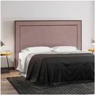 Cabeceira Cama Box Casal King 195cm Mali P02 Veludo Rosê