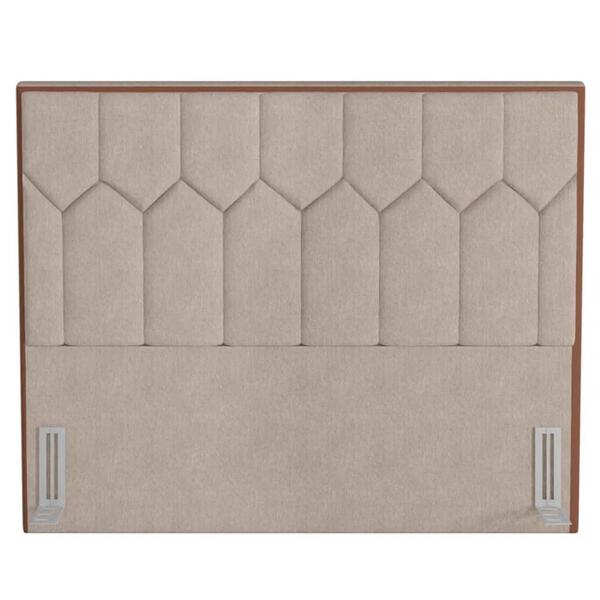 Cabeceira Cama Box Casal King 195cm Órion Z37 Linho Areia - M