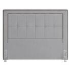 Cabeceira Cama Box Casal King 195cm Paolla P02 Veludo Cinza -