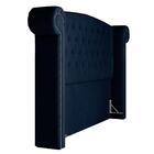 Cabeceira Cama Box Casal King 195cm Provença P02 Veludo Azul
