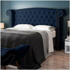 Cabeceira Cama Box Casal King 195cm Provença P02 Veludo Azul