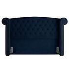 Cabeceira Cama Box Casal King 195cm Provença P02 Veludo Azul