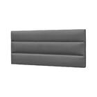 Cabeceira Cama Box Casal King 195cm Suede Cinza Escuro