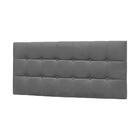 Cabeceira Cama Box Casal King 195cm Suede Cinza Escuro