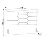 Cabeceira Cama Box Casal King 195cm Texas Z37 Linho Cinza Esc
