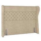 Cabeceira Cama Box Casal King 195cm Trinidad Z37 Boucle Bege