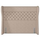 Cabeceira Cama Box Casal King 195cm Trinidad Z37 Linho Areia