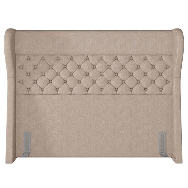 Cabeceira Cama Box Casal King 195cm Trinidad Z37 Linho Areia