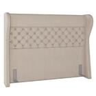 Cabeceira Cama Box Casal King 195cm Trinidad Z37 Linho Bege C