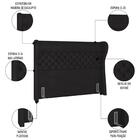 Cabeceira Cama Box Casal King 195cm Trinidad Z37 Sintético Pr