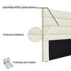 Cabeceira Cama Box Casal King 195cm Vera Linho Rústico - Loja