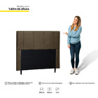 Cabeceira Cama Box Casal King Donna 193cm Suede Marrom - Desk